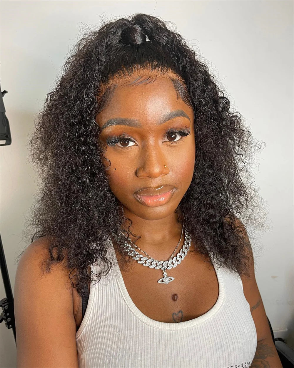 Perruques bouclées au carré, cheveux humains brésiliens, 13x4 Deep Water Wave, perruques frontales en dentelle 5x1 et 13x1 avec raie en T, pour femmes, pré-épilées à 200 %.