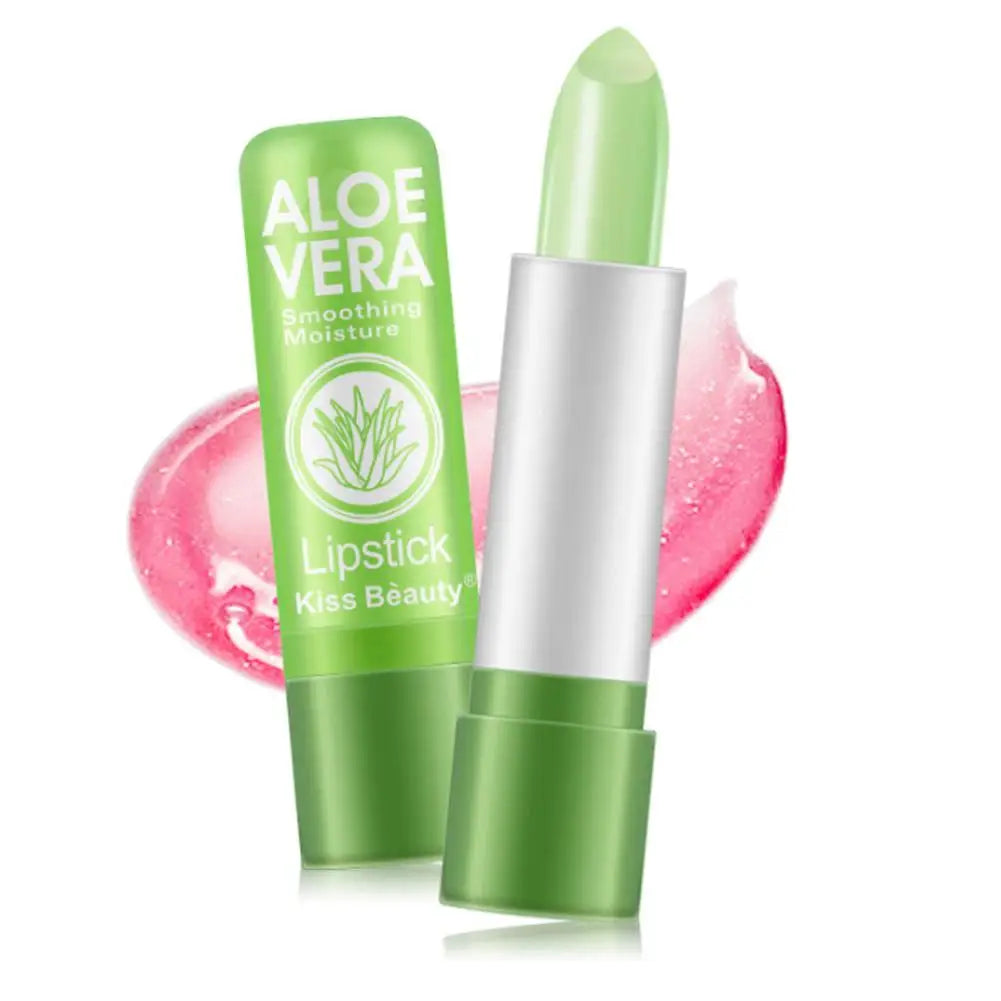 Rouge à lèvres à l'aloe vera changeant de couleur, baume à lèvres longue tenue, hydratant et activé par la température, soin nourrissant pour les lèvres résistant à la décoloration