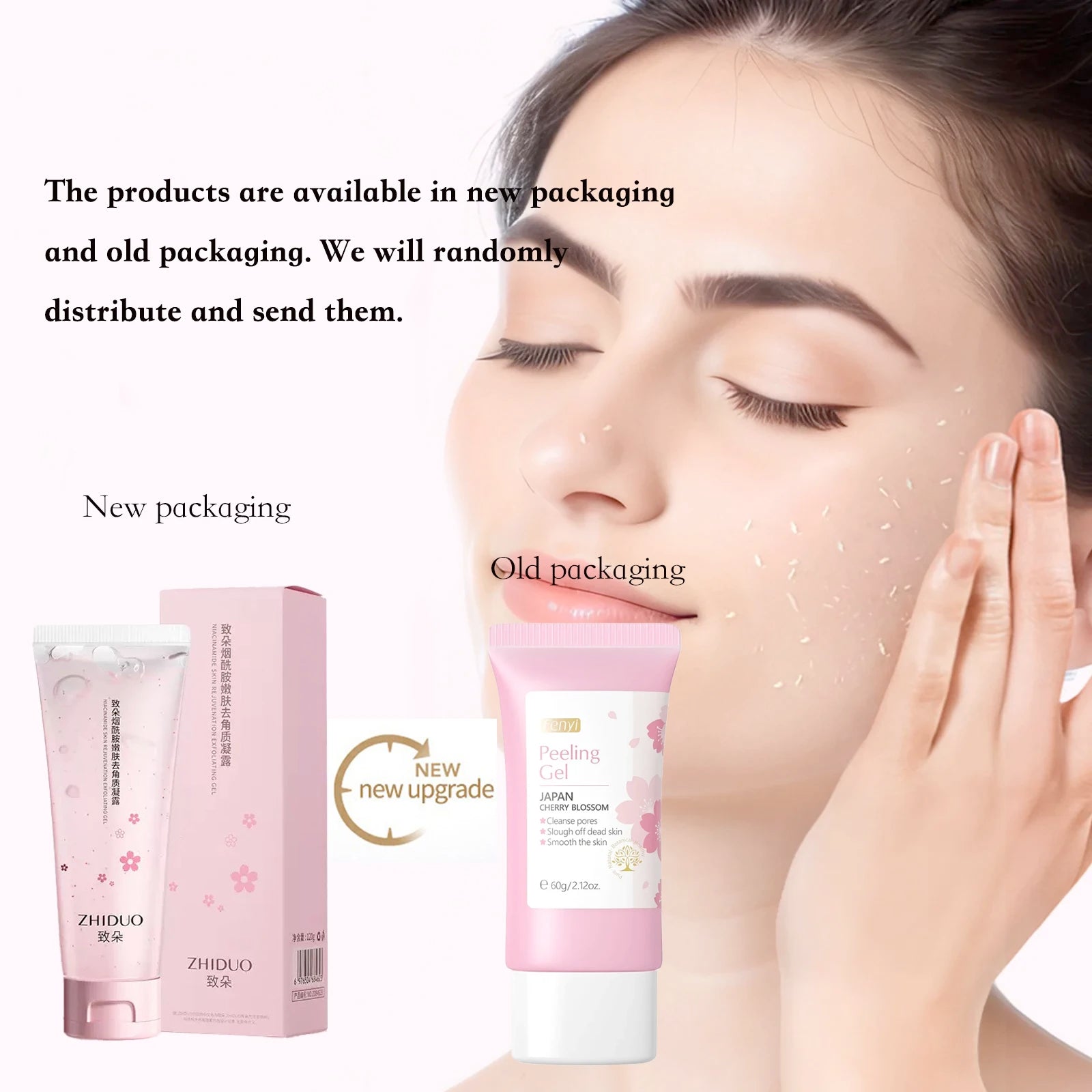 Gel exfoliant nettoyant en profondeur pour le visage, soin éclaircissant et hydratant, gommage réparateur, 60 g