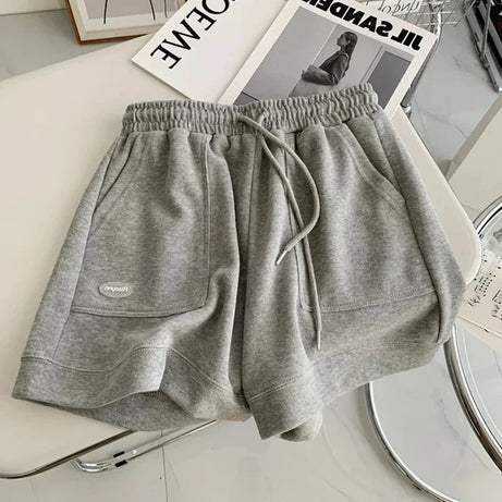 2026 Women's Comfortable Loose Wide-legged Drawstring A Pants Slim Waist Slim Fit Casual Home Versatile Sports Shorts New
