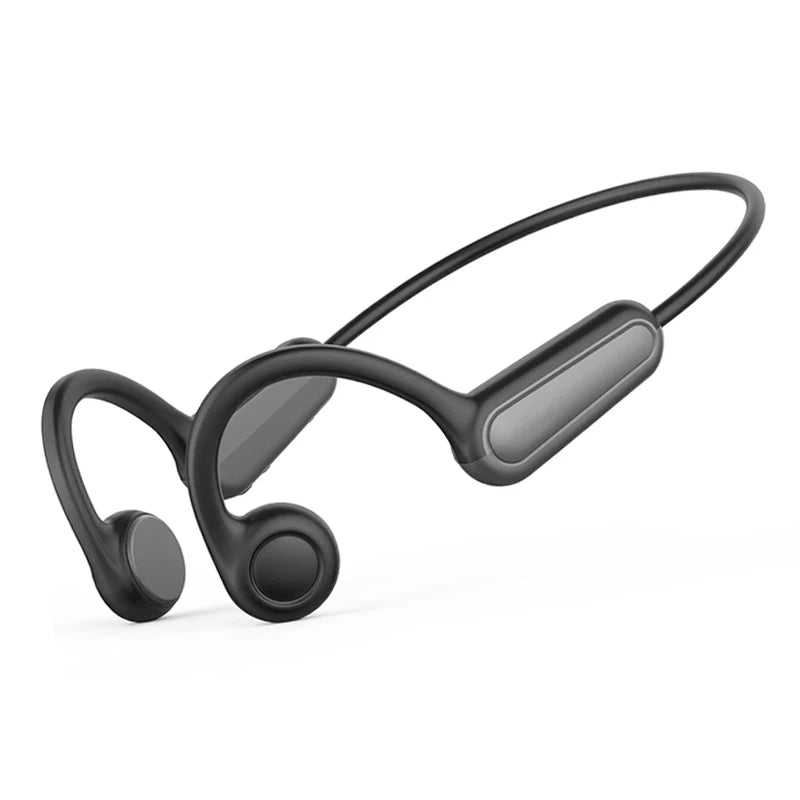 Écouteurs intra-auriculaires à conduction osseuse 2025, Bluetooth 5.3, sans fil, avec crochet d'oreille, étanches, pour le sport, la course et la conduite.