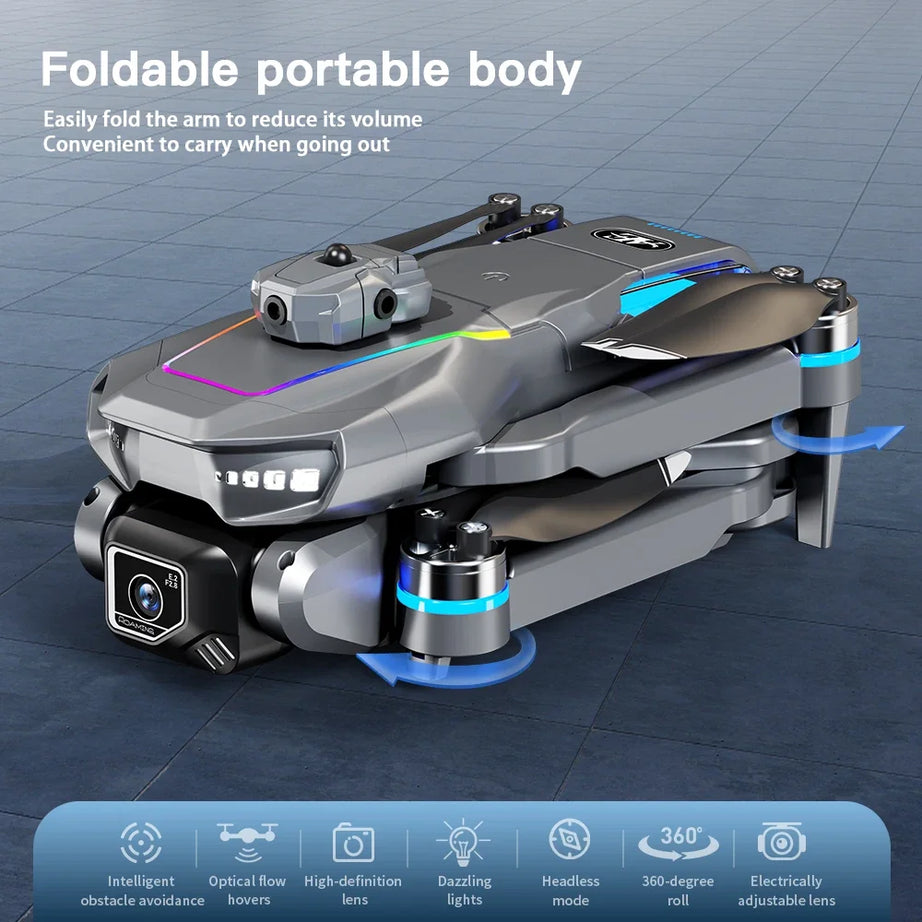 AE19 GPS Drone 4.3" LCD 8K/4K Dual Camera 360° Obstacle Avoidance 3 Battery Options Professional RC Quadcopter for Gifts Travel