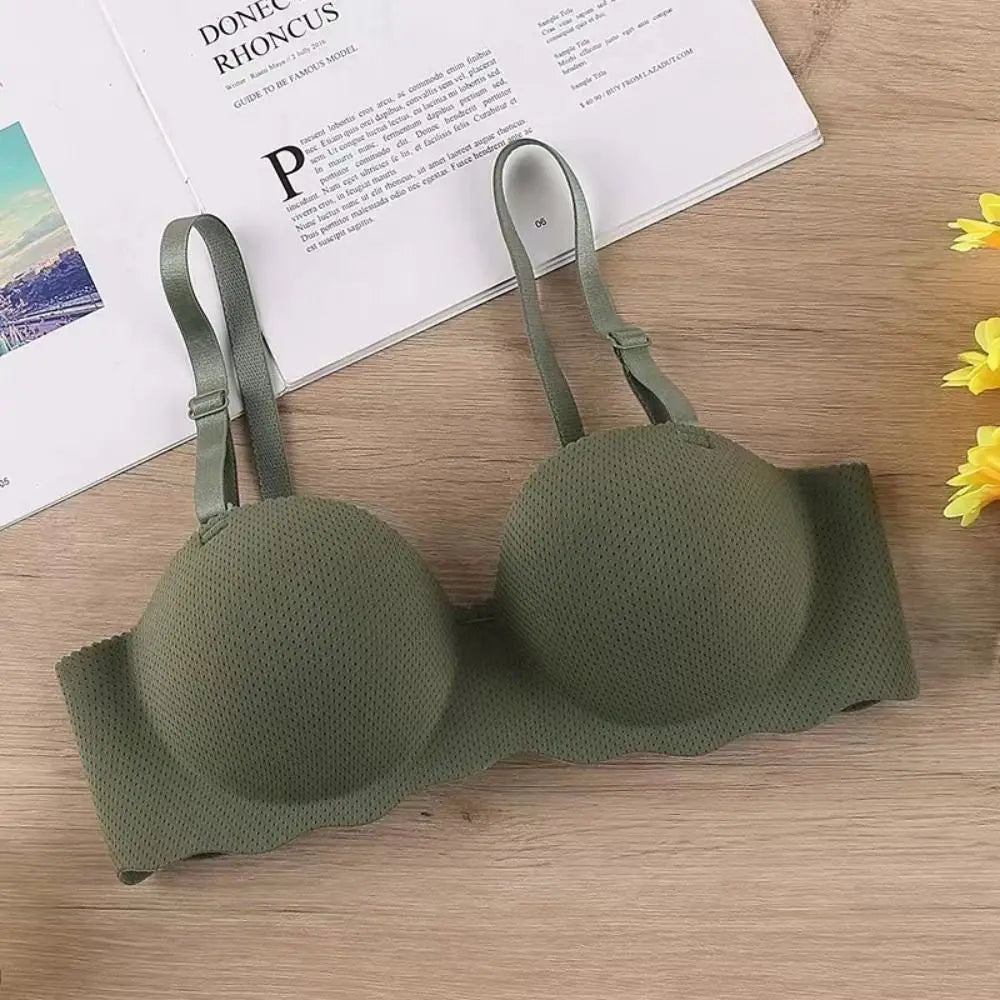Sexy Comfort One-piece Underwear Adjustable Candy Color Pushup Bra Anti-sagging Lifting Push Up Bras Women