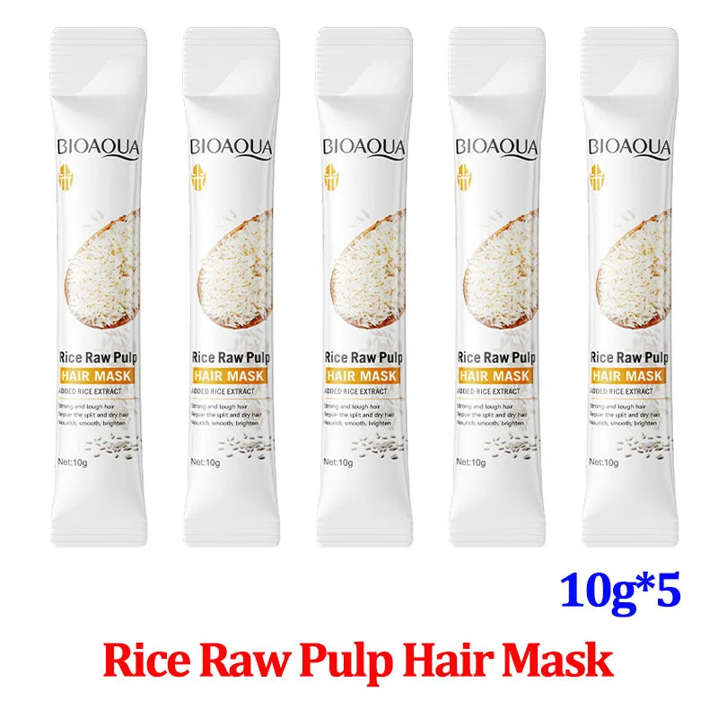 Masque capillaire magique à la kératine 10/30/50/100/400 g - Réparation en 5 secondes - Cheveux abîmés et frisés - Soin hydratant au riz - Doux, lisse et brillant
