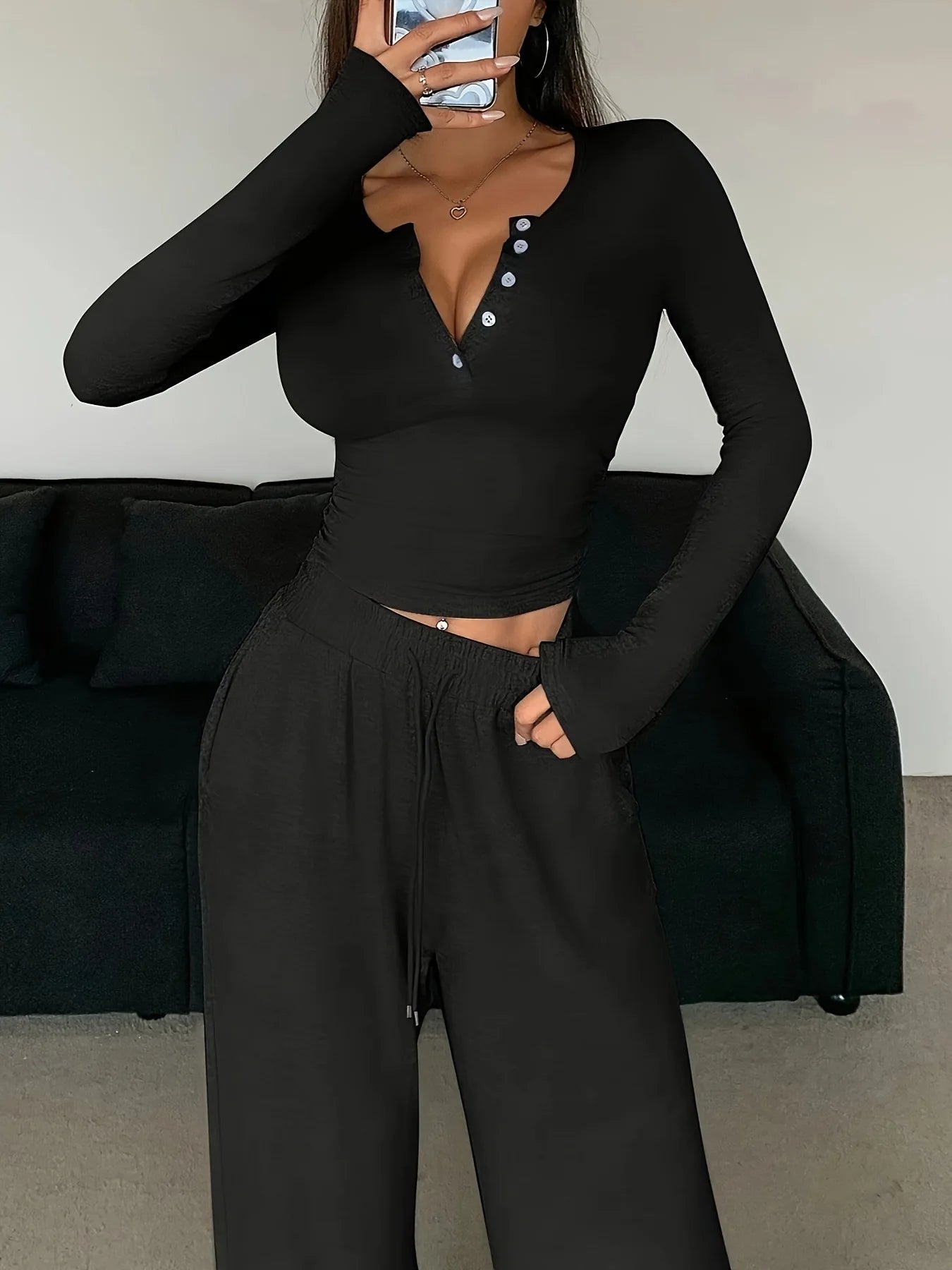 Pyjama femme, nuisette d'hiver, ensemble pyjama femme, vêtements d'intérieur, pyjama à manches longues, vêtements de nuit pour femme