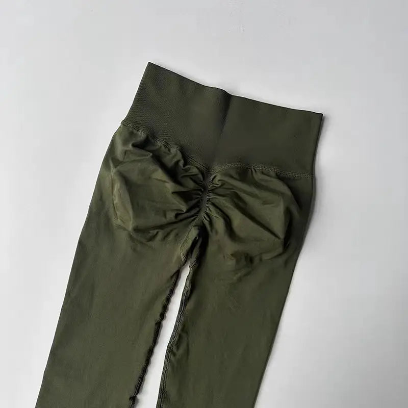 Leggings de yoga taille haute pour femme, sans coutures, effet push-up, pour le sport, le fitness et la course à pied, gainants et ultra-élastiques.