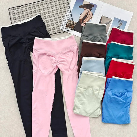 Pantalon de yoga effet fessier galbé, pantalon de fitness taille haute pour femme, legging moulant ultra-élastique à séchage rapide pour l'entraînement