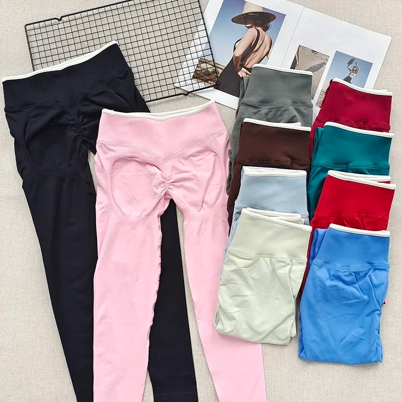 Pantalon de yoga effet fessier galbé, pantalon de fitness taille haute pour femme, legging moulant ultra-élastique à séchage rapide pour l'entraînement
