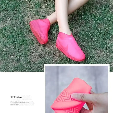 1 paire de couvre-chaussures imperméables en silicone, résistants aux irrégularités du bord, pour bottes de pluie, accessoires pour les journées pluvieuses en extérieur