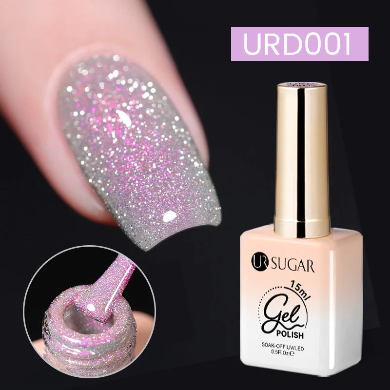 Vernis gel semi-permanent UR SUGAR 15 ml, couleur blanc laiteux translucide, effet gelée, UV, semi-permanent, pour nail art, à dissoudre. Dernière tendance.