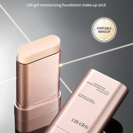 Fond de teint hydratant léger et onctueux, effet naturel, hydratant, brillant, fin et léger, applicateur double tête rotatif pour une utilisation facile, avec son propre pinceau, waterproof, application facile et facile à estomper.