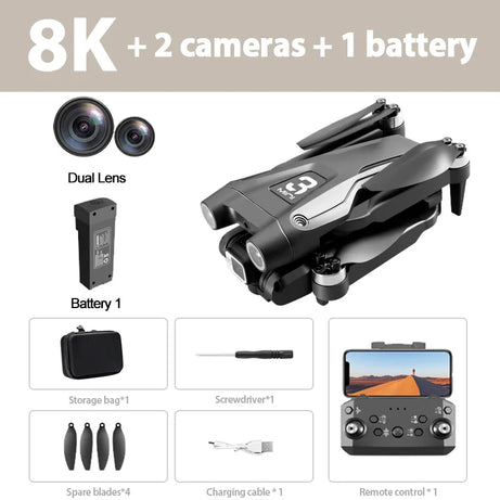 Drone Original Z908 Pro /MAX 8K ESC Professionnel 4K avec localisation par flux optique et évitement d'obstacles sur 3 côtés - Quadricoptère jouet
