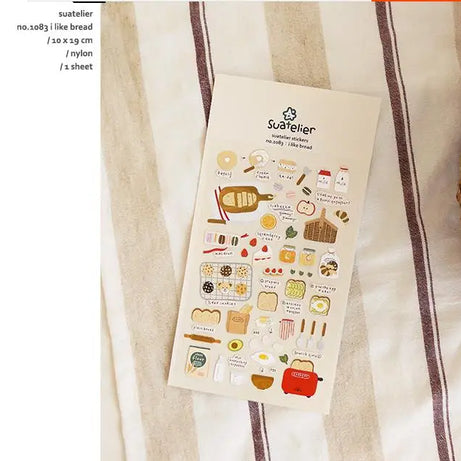 Autocollants Suatelier Foods, scrapbooking esthétique, jolis stickers pour carnets de voyage, décorations coréennes, agendas et fournitures de loisirs créatifs.