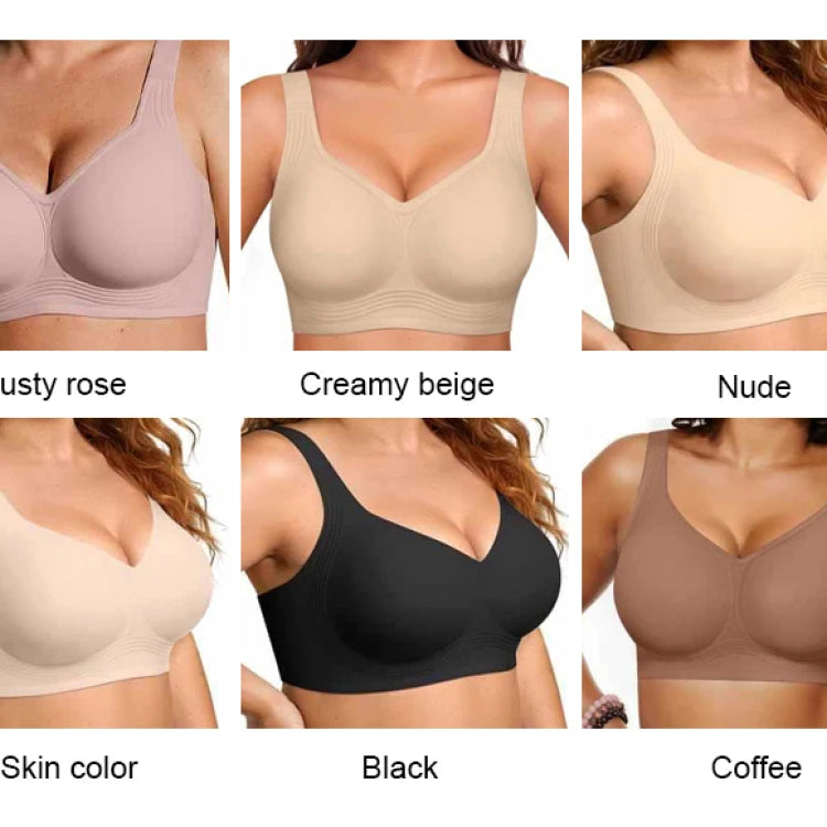 Soutien-gorge push-up sans armatures, sous-vêtements confortables et sans coutures pour femme, doux, respirant et hypoallergénique, sans armatures, idéal au quotidien.