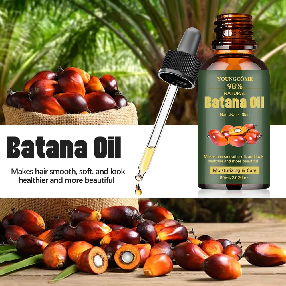 Huile de batana naturelle pour la croissance des cheveux. Huile de batana pure. Apporte brillance et force aux cheveux. Pour femmes. Prévient la chute des cheveux. Élimine les pointes fourchues. 1/3 pièces.