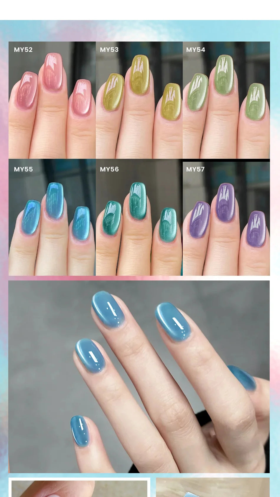 Vernis à ongles semi-permanent BORN PRETTY 10 ml, perles de verre roses, chat, gel magnétique, manucure semi-permanente Spring Moonlight Jelly Crystal.