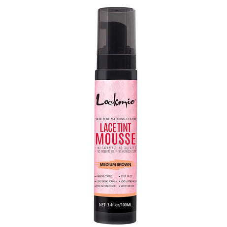 LOCKMIO Natural Lace Tint Spray Dyed Foam Mousse for Women 100ML Wigs Mesh Skin-fitting Invisible Colorant Cosplay Wig Dye Mist