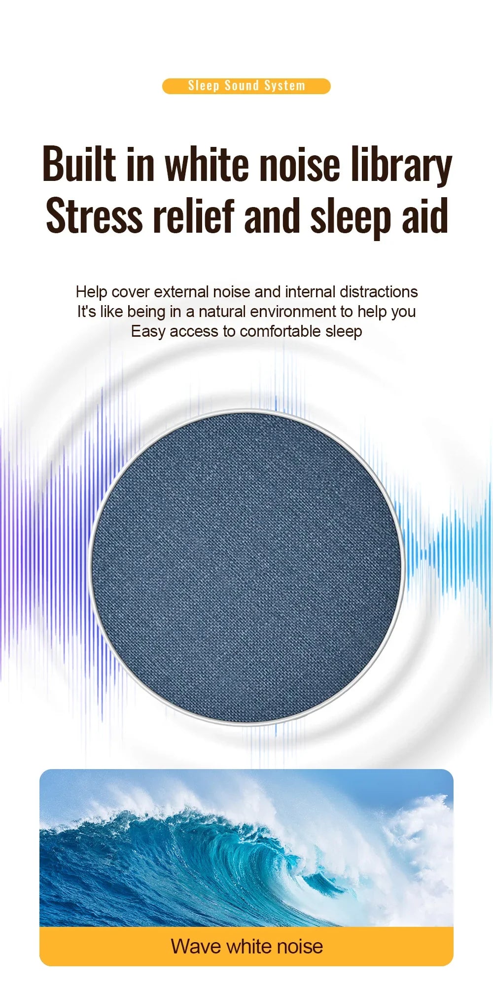 Aide au sommeil par haut-parleur d'oreiller à ultrasons, son dynamique haute qualité, enceinte Bluetooth papillon 2026