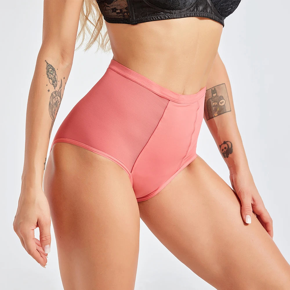 Culottes menstruelles respirantes, 4 couches, anti-fuites, en fibre de bambou, pour flux abondant, absorption rapide.