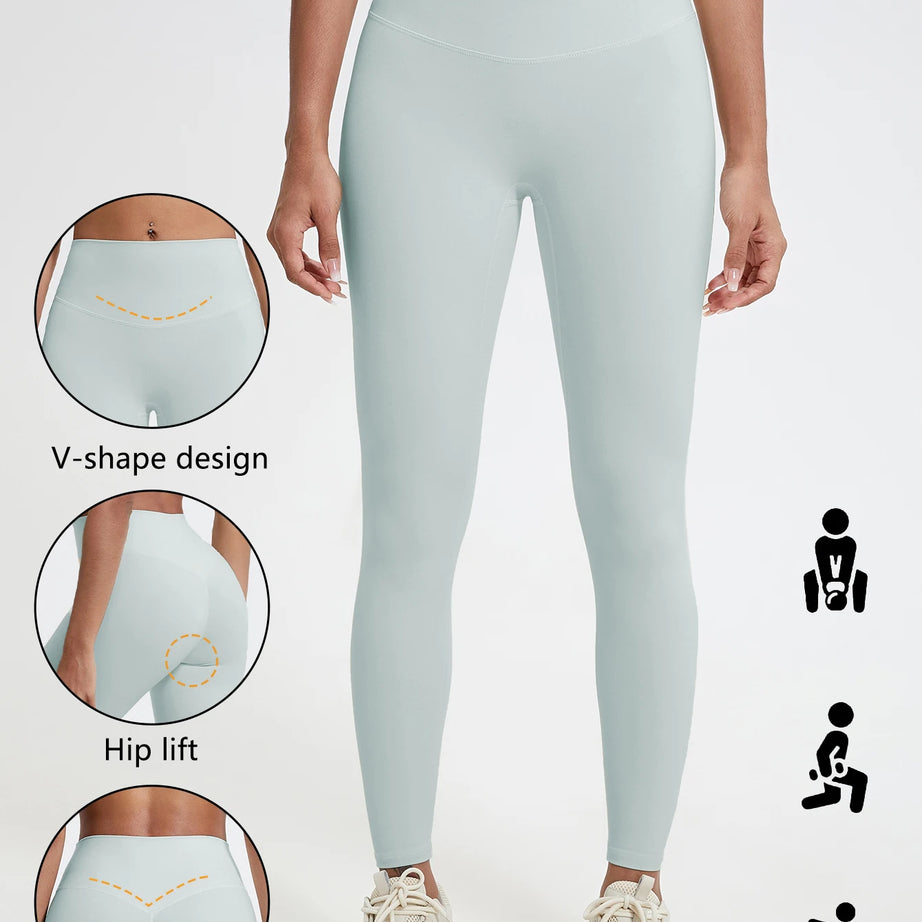 Leggings taille haute Hearuisavy en tissu ultra doux, séchage rapide, parfaits pour la gym, le yoga et la course à pied. Effet push-up.