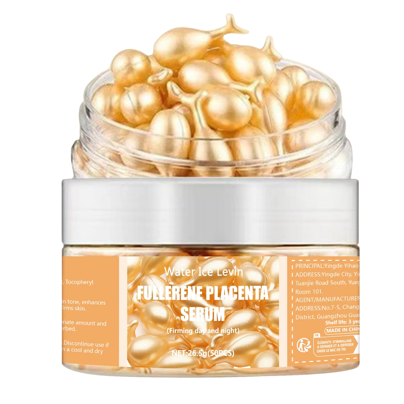 50 capsules de sérum au collagène pour le visage, anti-imperfections, anti-acné et anti-rides, raffermissantes et éclaircissantes, à base d'acide hyaluronique. Nouveau soin de la peau.