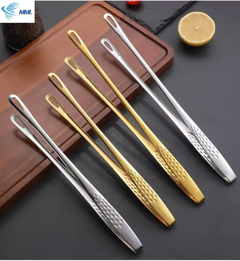 Pinces à barbecue en acier inoxydable, pinces à aliments, pinces à steak, pinces à pain, ensemble d'ustensiles de cuisine antidérapants, petits outils et accessoires