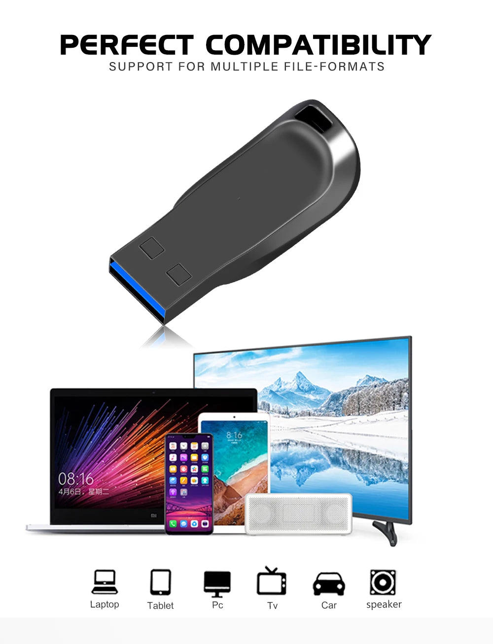 Clé USB 128 Go, 64 Go, 32 Go, 16 Go, Wi-Fi 3.0 haute vitesse