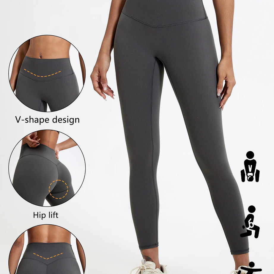 Leggings taille haute Hearuisavy en tissu ultra doux, séchage rapide, parfaits pour la gym, le yoga et la course à pied. Effet push-up.