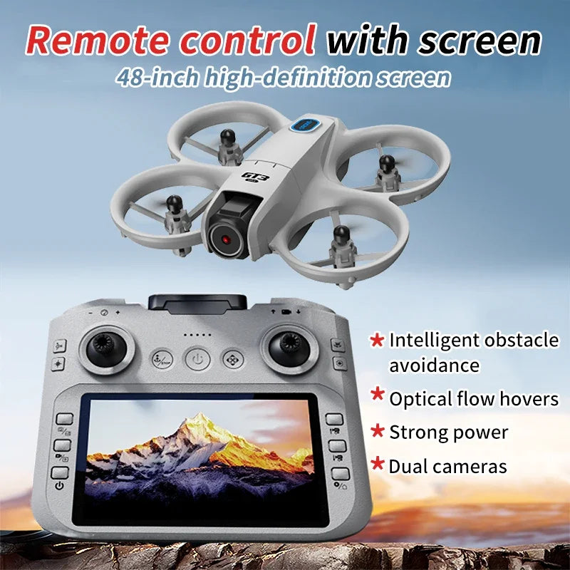 Drone GT3 MAX 2025 - 8K HD 4,3" - Télécommande - Mode sans tête - Hélicoptère - Flip 360° - Quadricoptère - Jouet - Mini drone - Cadeau pour enfant