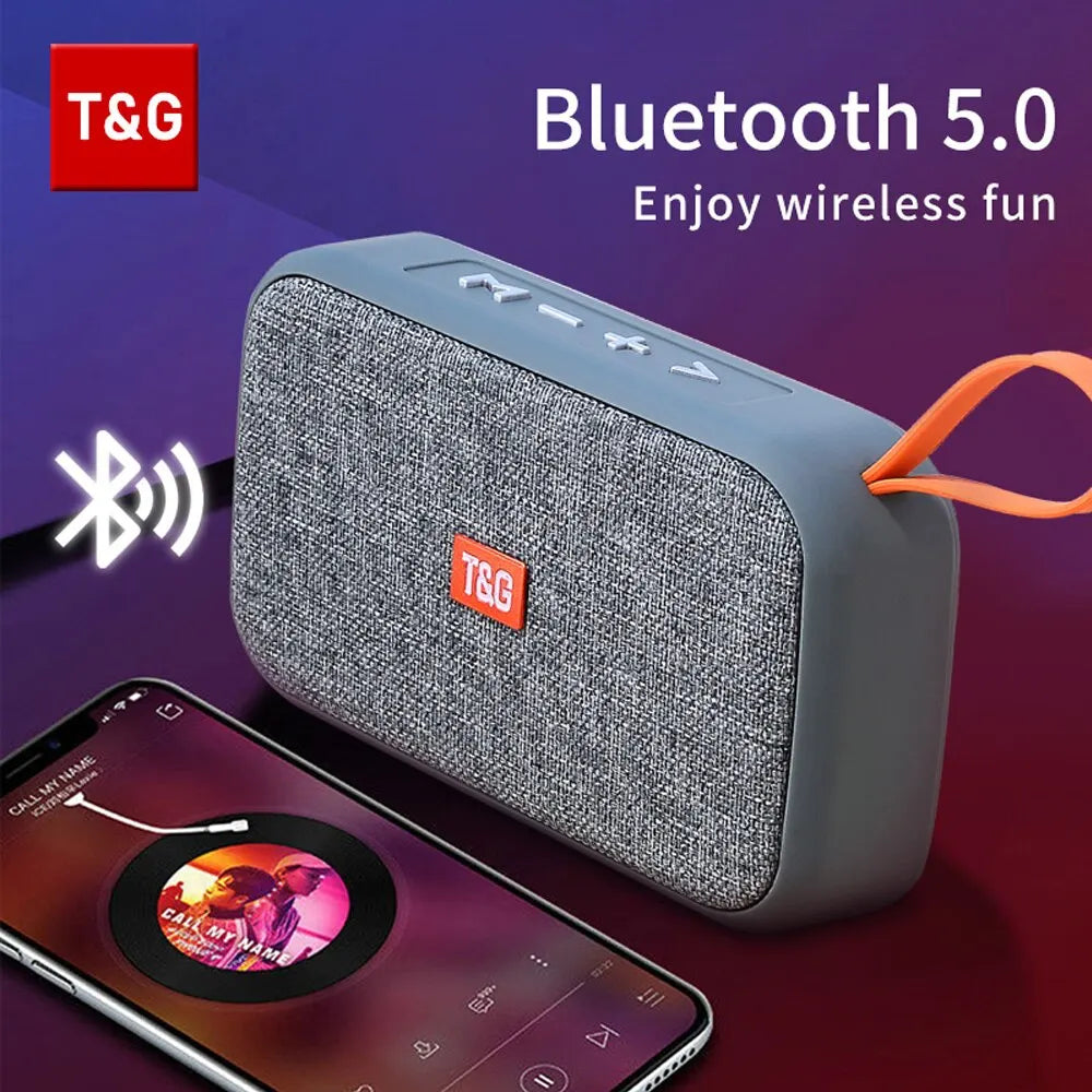 Barre de son portable mini sans fil TG506 Bluetooth 5.0 pour intérieur et extérieur, haute fidélité, compatible carte TF, radio FM, étanche