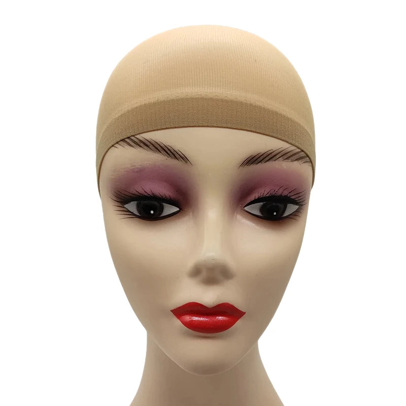 2 unidades/bolsa Gorro de peluca de media superior Red para pelucas de cabello tejido Redes para pelucas de cabello negro Marrón Gorro de peluca de malla elástica para hacer pelucas
