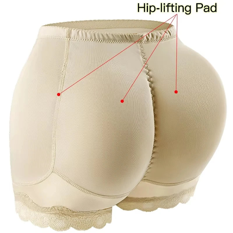 Culotte gainante avec coussinets pour les hanches, effet push-up et rehausseur de fesses, ventre plat, effet lissant, effet fesses rebondies.