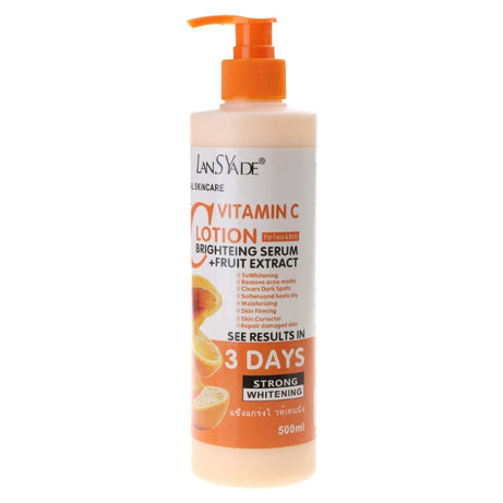 Lotion corporelle à la vitamine C, crème hydratante et nourrissante pour le corps, soin réparateur, anti-gerçures, éclaircissant et nourrissant.