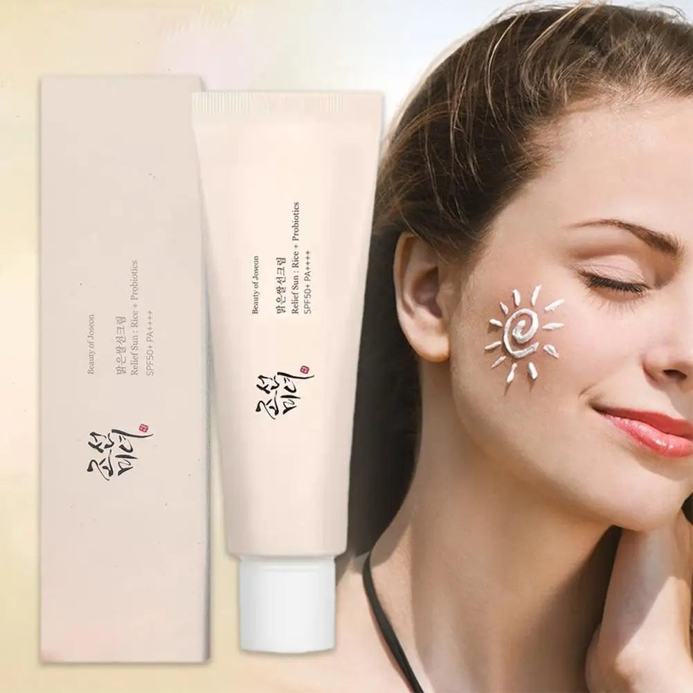 Coffret de soins coréens au riz Joseon et probiotiques : huile essentielle, protection solaire, lotion tonique rafraîchissante, crème hydratante pour le visage et les yeux.