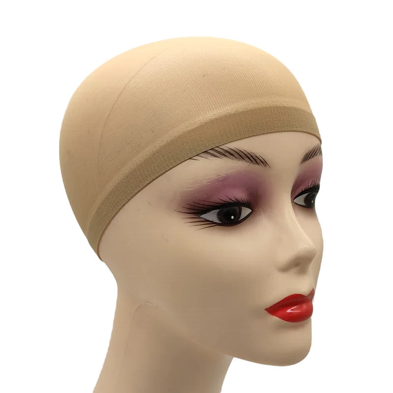 2 unidades/bolsa Gorro de peluca de media superior Red para pelucas de cabello tejido Redes para pelucas de cabello negro Marrón Gorro de peluca de malla elástica para hacer pelucas