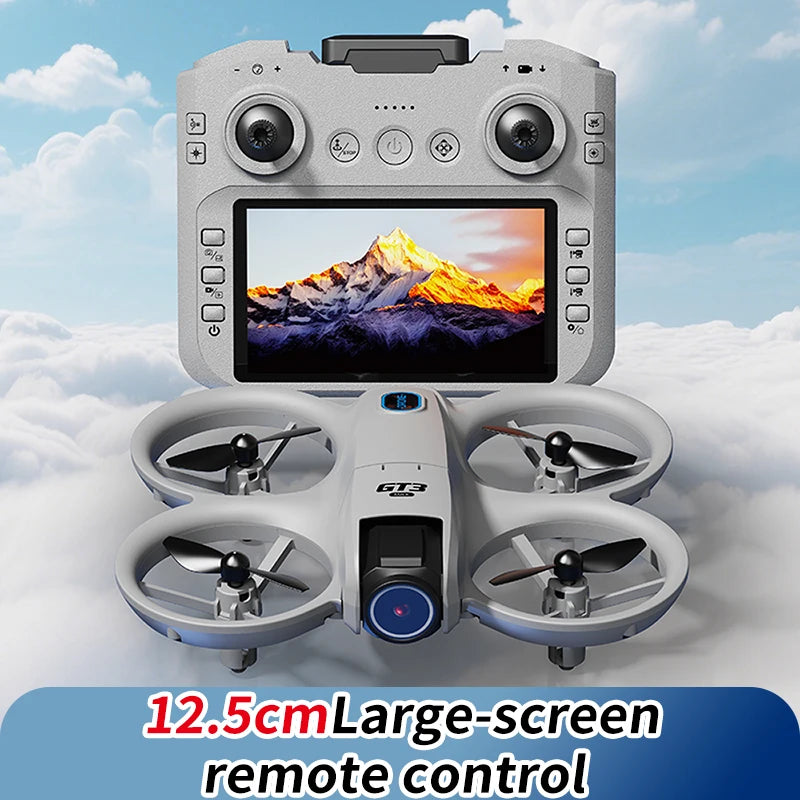 Drone GT3 MAX 2025 - 8K HD 4,3" - Télécommande - Mode sans tête - Hélicoptère - Flip 360° - Quadricoptère - Jouet - Mini drone - Cadeau pour enfant