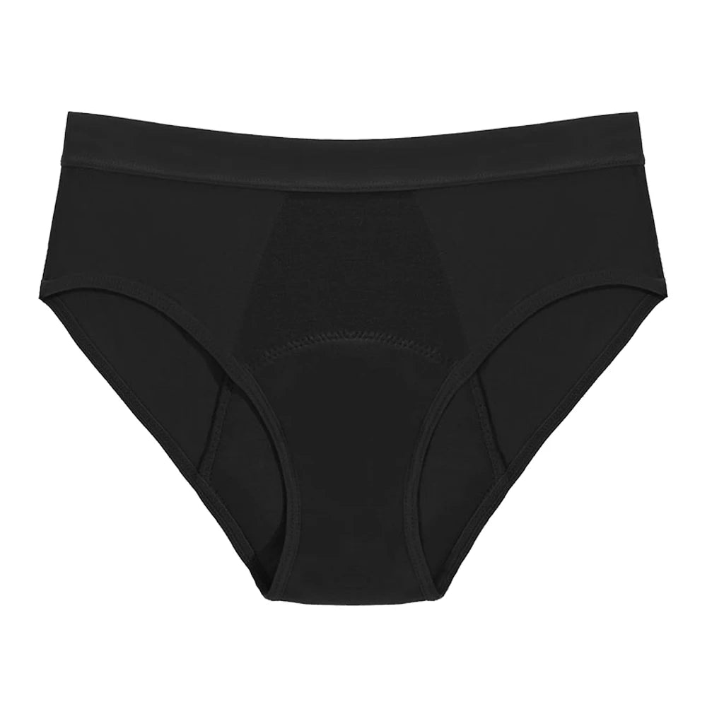 Culottes menstruelles respirantes, 4 couches, anti-fuites, en fibre de bambou, pour flux abondant, absorption rapide.