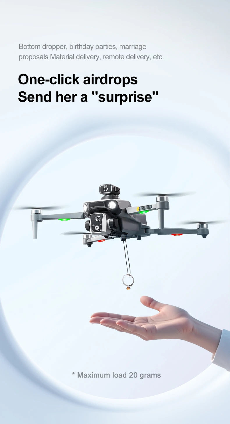 Nouveau drone K19 MAX GPS professionnel avec caméra 8K, vol FPV aérien, évitement d'obstacles, télécommande grand écran et drone pliable