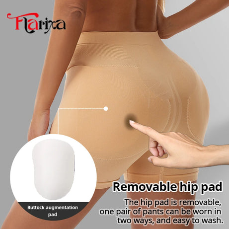 Braguitas moldeadoras Flarixa con realce de glúteos y almohadillas extraíbles para mujer. Shorts moldeadores de cadera. Ropa interior moldeadora para realzar las caderas.