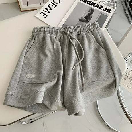 2026 Women's Comfortable Loose Wide-legged Drawstring A Pants Slim Waist Slim Fit Casual Home Versatile Sports Shorts New
