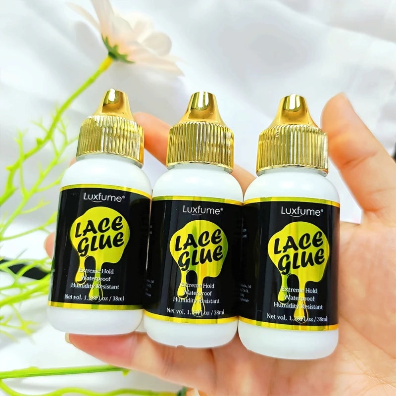 Gel colle pour perruques en dentelle (38 ml), résistant à l'eau, unisexe et durable, pour tous types de cheveux.