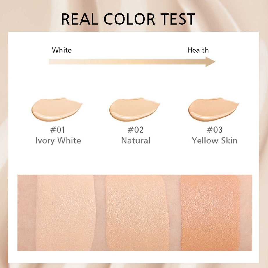Le fond de teint liquide camoufle naturellement les imperfections sans effet poudre, crème visage simple, fond de teint transparent, masque les imperfections.