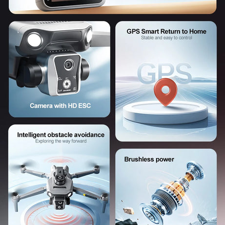 Nouveau drone K19 MAX GPS professionnel avec caméra 8K, vol FPV aérien, évitement d'obstacles, télécommande grand écran et drone pliable