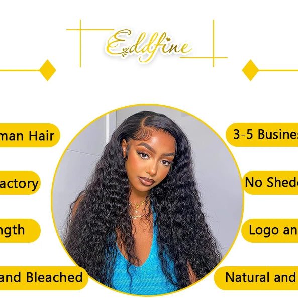 HD Transparent Deep Wave Frontal Wig 13x4/13x6 Curly Lace Front Human Hair Wigs For Women Wet And Wavy Water 5x5 Closure Wig