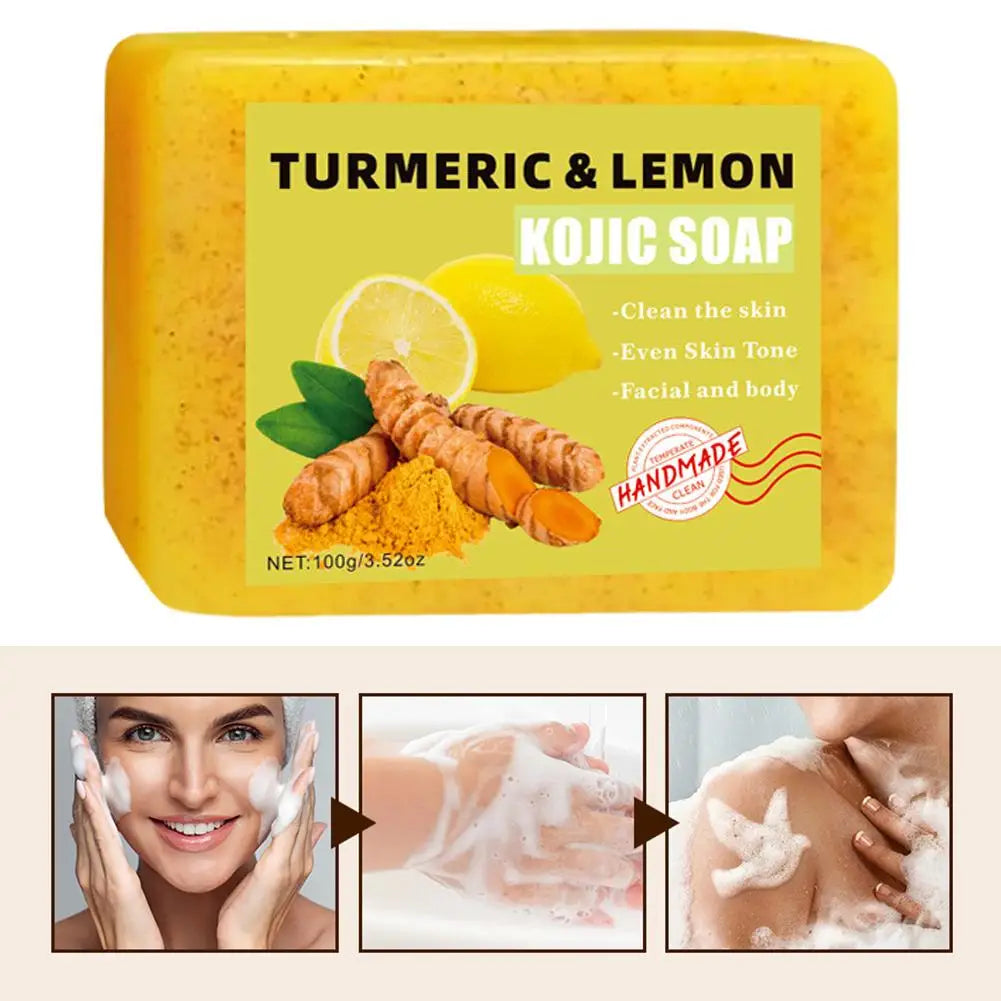 Turmeric Soap Face Cleansing Anti Acne Whitening Skin Lightening Face Remove Pimples Lightening Ginger Handmade Soap