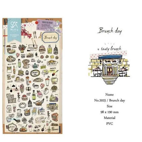 Autocollants Suatelier Foods, scrapbooking esthétique, jolis stickers pour carnets de voyage, décorations coréennes, agendas et fournitures de loisirs créatifs.