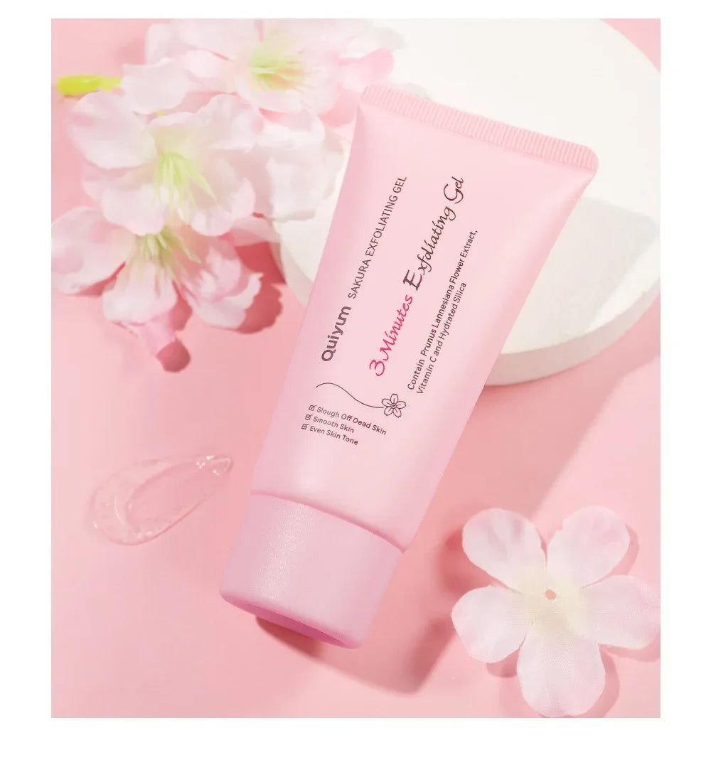 Gel exfoliant Sakura pour le visage, gommage hydratant et nourrissant réparateur, soin beauté 30 g/50 g