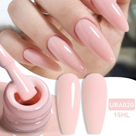 Vernis gel semi-permanent UR SUGAR 15 ml, couleur blanc laiteux translucide, effet gelée, UV, semi-permanent, pour nail art, à dissoudre. Dernière tendance.