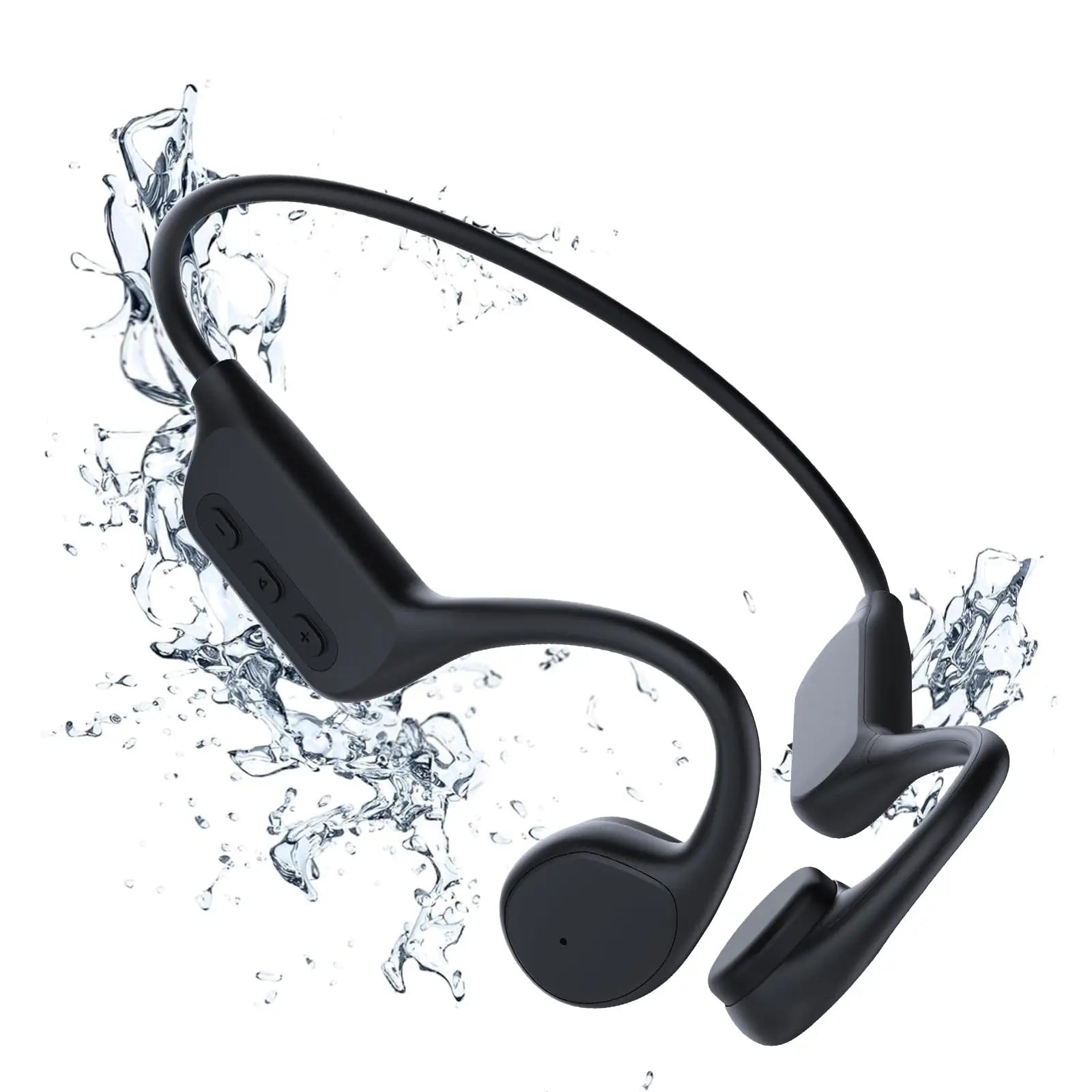 Écouteurs sans fil Shokz Open pour le sport, à conduction osseuse, Bluetooth, étanches IPX8, avec 32 Go de RAM et lecteur MP3.