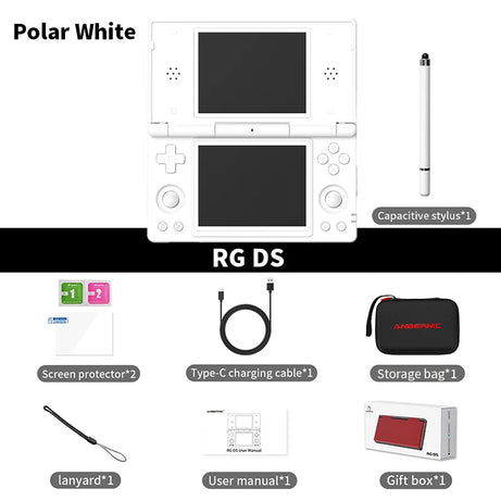 Console de jeux portable Anbernic RG DS, double écran IPS 4 pouces, Android, batterie 4000 mAh, lecteur de jeux vidéo à clapet, compatible avec le streaming Wi-Fi RixelHK